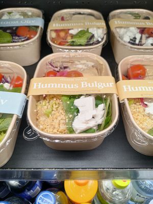 Vegan bulgur hummus salad at Espresso House  in Stockholm