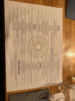 Menu  at Park Lodge Hotel in Isle Of Mull