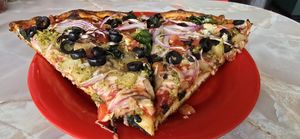 Super awesome Vegan - Sicilian veggie combo with vegan cheese (ask for it!) at L'Osteria Mondello in Cheyenne