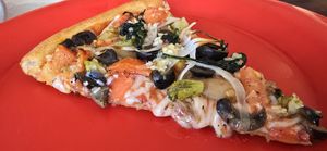 Slice of Gluten-free vegan veggie pizza (not on menu- ask for it) at L'Osteria Mondello in Cheyenne