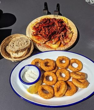 Rabas y Shitake a Feira 🤤 at La Madriguera in Bilbao