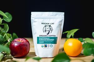 Rockin' Cat Organic Coffee & Tea Point Breeze - Certified Organic + Certified Fairtrade Guatemala Huehuetenango Single Origin Whole Bean Coffee. at Rockin' Cat Organic Coffee & Tea in Pittsburgh
