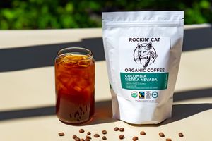 Rockin' Cat Organic Coffee & Tea Point Breeze - Certified Organic + Certified Fairtrade Colombia Sierra Nevada  Single Origin Whole Bean Coffee.  Perfect for Cold Brew. at Rockin' Cat Organic Coffee & Tea in Pittsburgh