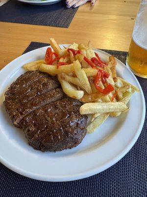 Entrecot a la parrilla vegano   at Os Faroles in Xove