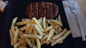 Entrecot vegano at Os Faroles in Xove