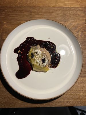 Chicorée Blaubeer Marone  at Iko Restaurant in Osnabrueck