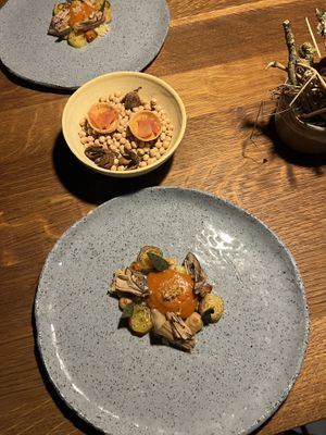 Bananenblüte Kartoffel Fenchel Papaya  at Iko Restaurant in Osnabrueck