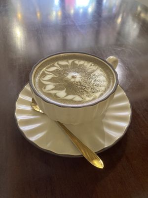 Hoijicha latte with oat milk  at Olde World Coffee in Malacca