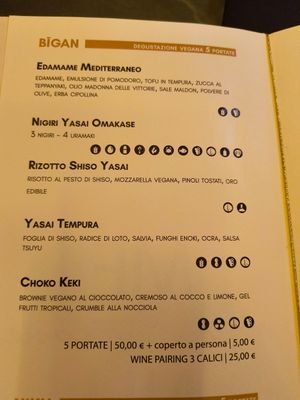 Vegan tasting at Kinzu Sushi Experience in Rovereto