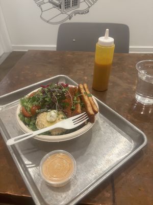 Veganised Schnitzel: $17  at The Hummus Shop in Boston