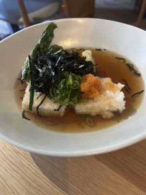 Agedashi tofu  at Kinjo  in Cobham