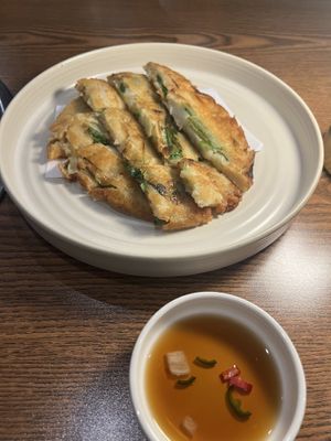 Pa jeon  at Cahchi Korean BBQ Restaurant in New Malden