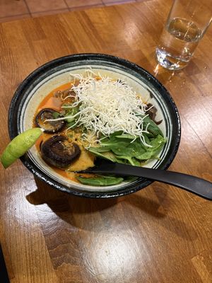 vegan curry ramen  at Gin Ramen & Asian Tapas in Alexandria