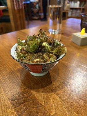 fried brussels sprouts   at Gin Ramen & Asian Tapas in Alexandria