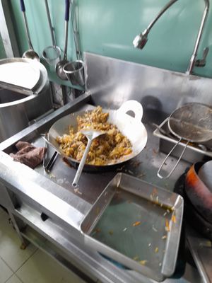 Kitchen area at Hủ Tiếu Chay Âu Lạc Q7 in Ho Chi Minh City