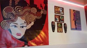 Funky walls at Kaspar Hauser in Ansbach