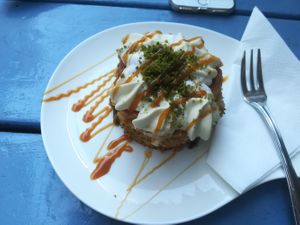 Pistazientörtchen, sehr sehr lecker at Kaspar Hauser in Ansbach