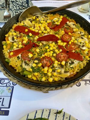 Vegan paella 🥘   at El Patio del Angel in Malaga