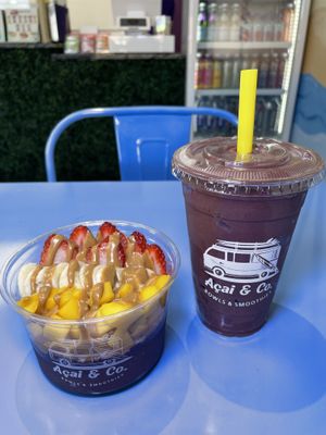 Bama Bowl with Bama Boost smoothie   at Acai & Co in Mobile