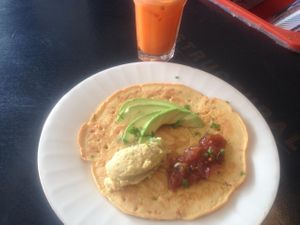 vegan chickpea pancake at The Keykeeper's Pie Shop in Balaclava