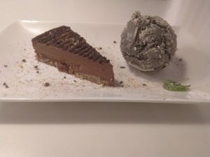 Health by chocolate cake and sesame ice-cream - all vegan and gluten free at Real Food 真食 in Penang