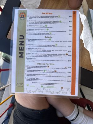 Food menu.  at Calli Cacao Cafe in Puerto Vallarta