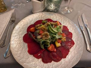 Rote Beete Carpaccio at Landgasthof Kleine Kommode in Walkenried