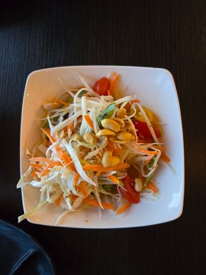 Papaya salad at Basil Vegan Thai & Sushi in Las Vegas