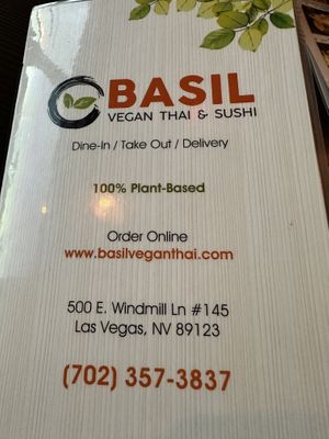   at Basil Vegan Thai & Sushi in Las Vegas