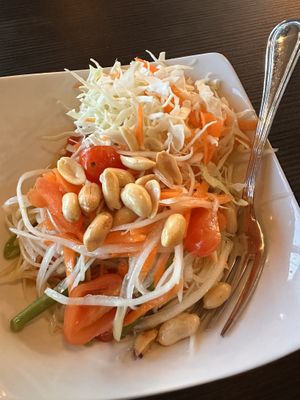 Papaya salad  at Basil Vegan Thai & Sushi in Las Vegas