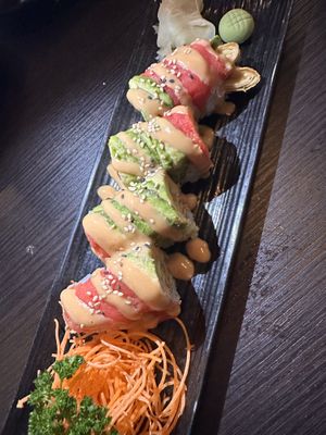 The yuba roll was so good, we ordered another!  at Basil Vegan Thai & Sushi in Las Vegas