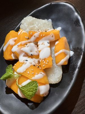 Mango sticky rice.   at Basil Vegan Thai & Sushi in Las Vegas