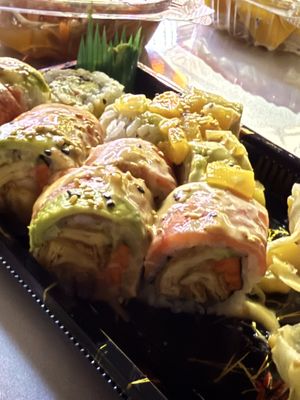Roll closeup   at Basil Vegan Thai & Sushi in Las Vegas