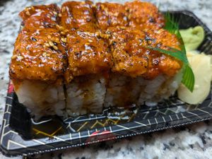 Volcano roll at Basil Vegan Thai & Sushi in Las Vegas