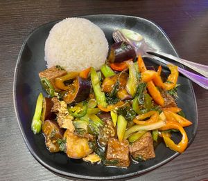 Spicy Eggplant with Tofu at Basil Vegan Thai & Sushi in Las Vegas