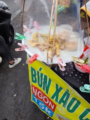 The stall. Many of the same all over Saigon at Bun Xao Chay Ngon  in Ho Chi Minh City