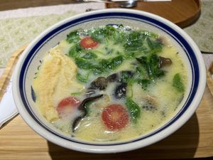 Soup noodles   at Heyue Sukongjian in Puer