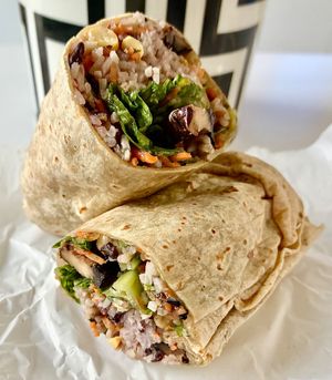 Custom mushroom wrap at Poke & Co - BCT in Dubai