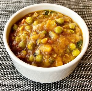 Vegetable curry at Aura Restaurant in Dubai