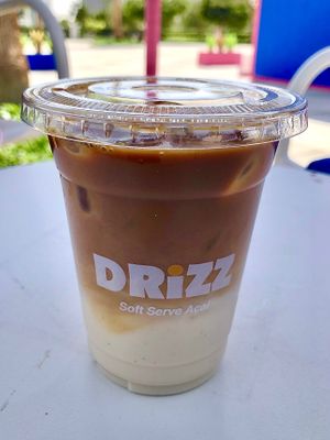 Iced oat latte at Drizz Soft Serve Açai in Dubai