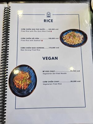 Vegan and vegetarian options at Times Corner Restaurant in Phu Quoc
