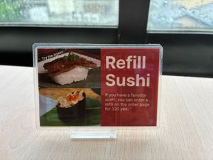 Reminder about refilling your favorite sushi at Vegan Sushi Kyoto in Kyoto
