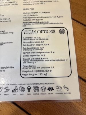 Vegan Options  at La Granada in Sevilla