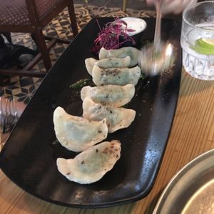 Spinach Khinkali at Nanuchka in Tel Aviv