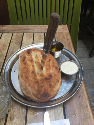 delicious bread at Nanuchka in Tel Aviv