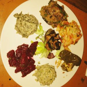 Platter of 7 Salads at Nanuchka in Tel Aviv