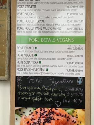 menu  at SO Green in Nice