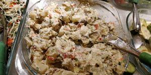 The best potato salad you'll ever have at Resto Vego in Montreal