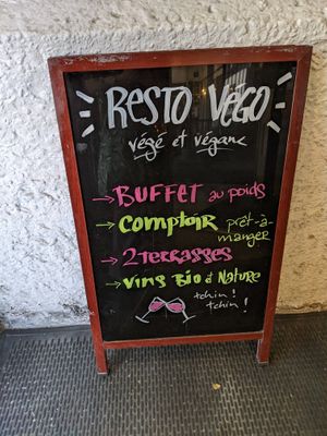 street sign at Resto Vego in Montreal