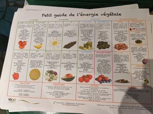 helpful chart to take away at Resto Vego in Montreal